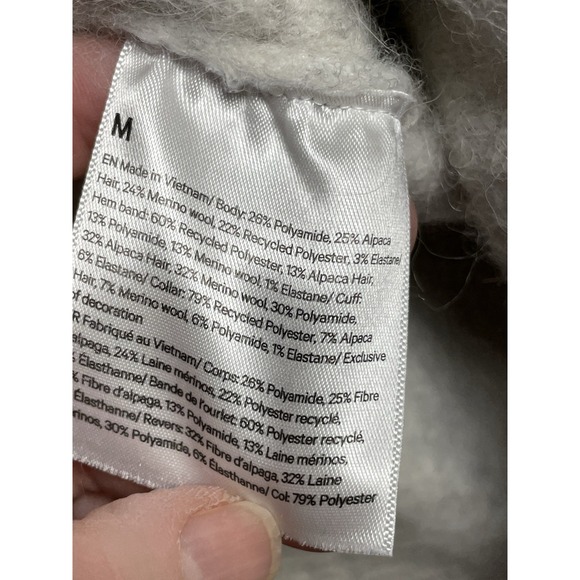 Lululemon Womens medium Alpaca Wool Blend V-Neck Sweater Gray - Picture 5 of 10